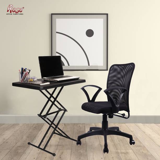 Rose Designer Chairs Height Adjustable, Portable, Heavy Duty Table for work and study Plastic Portable Laptop Table