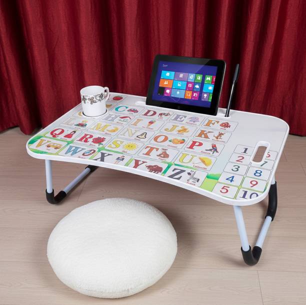 Kiara Quality First Alphabet Print Kids Foldable Table For Study & Work, Best for Work Home Engineered Wood Study Table