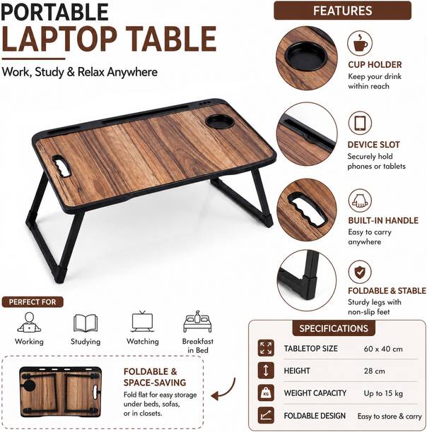 XAIPRO Wood Portable Laptop Table