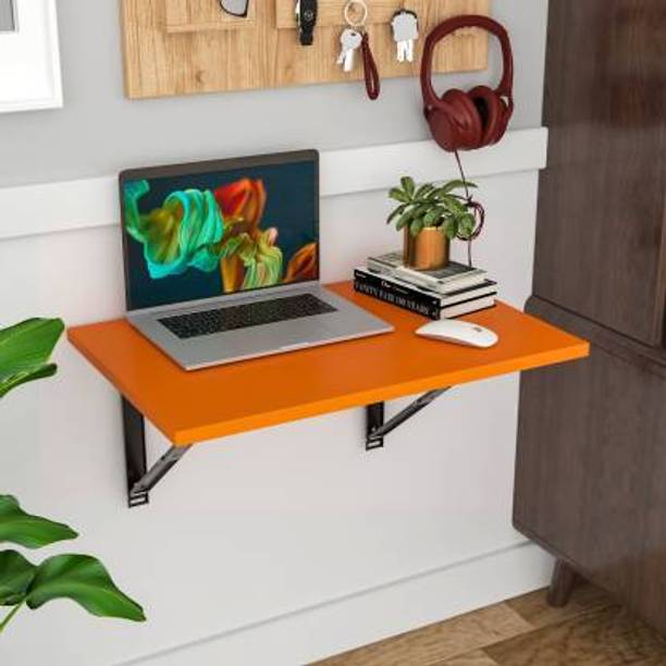 Tanishq Arts Wall Mounted Folding Kitchen and Computer Table, Wooden Study | Wood Portable Laptop Table