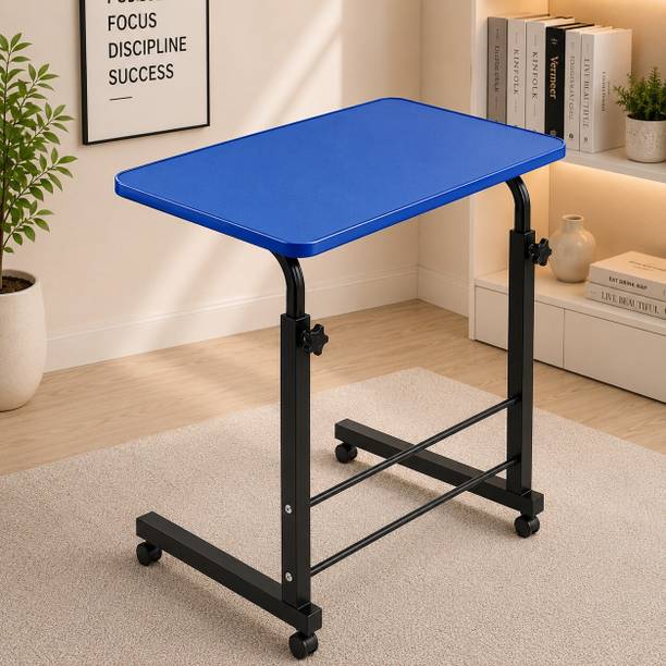 VIROVIA BLUE Height Adjustable Laptop Table for Study & Office Wood Portable Laptop Table
