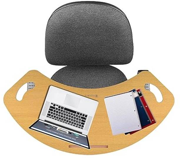 Deal Nut Wood Curved Lap Desk Table Tray with Handles for Laptop, Portable Laptop Table Wood Portable Laptop Table