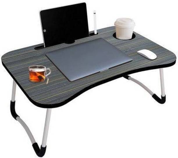 The Haridham Enterprise Multi-Purpose Laptop Desk for Study and Reading with Fold able Non-Slip Legs Wood Portable Laptop Table
