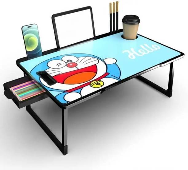 Alliance Multipurpose Foldable with Cup Holder, Study , Bed Wood Portable Laptop Table