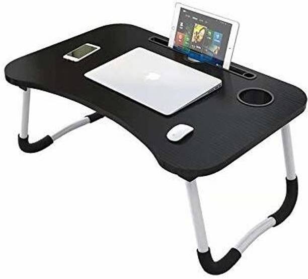 The Haridham Enterprise Multi-Purpose Laptop Desk for Study and Reading with Fold able Non-Slip Legs Wood Portable Laptop Table