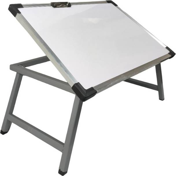 Rite Multi Purpose White Board Study Table with Paper Holding Clip Portable Table Wood Portable Laptop Table