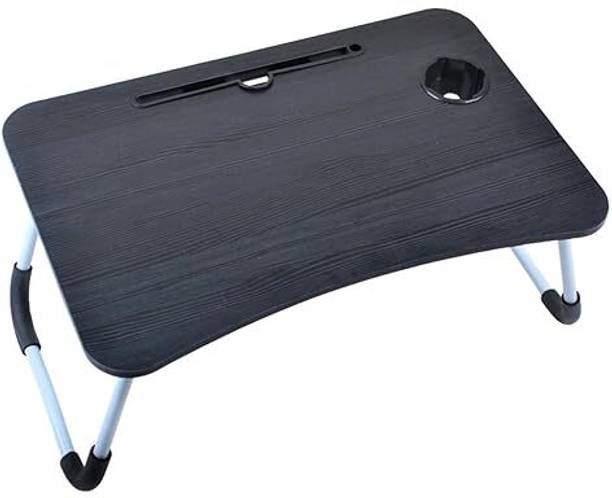 Siddhivinayak Black Lining Wood Portable Laptop Table