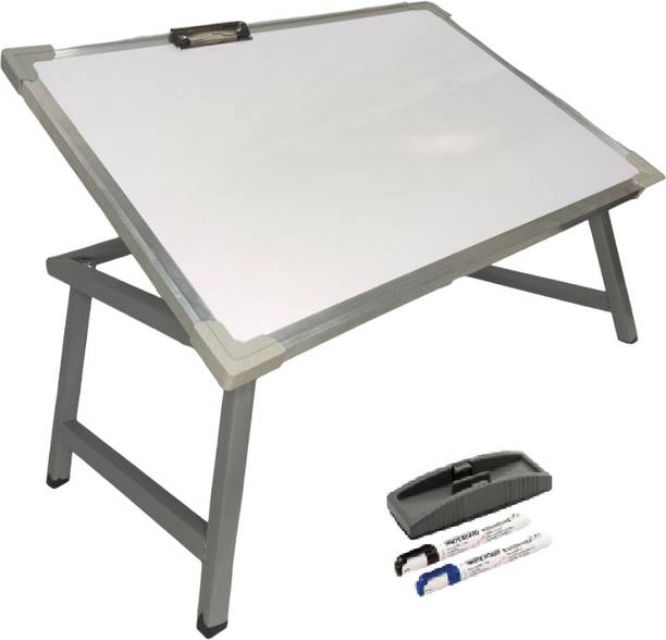 Rite Multi-Purpose Whiteboard Portable Study Table with 1 Duster and 2 Markers Wood Portable Laptop Table