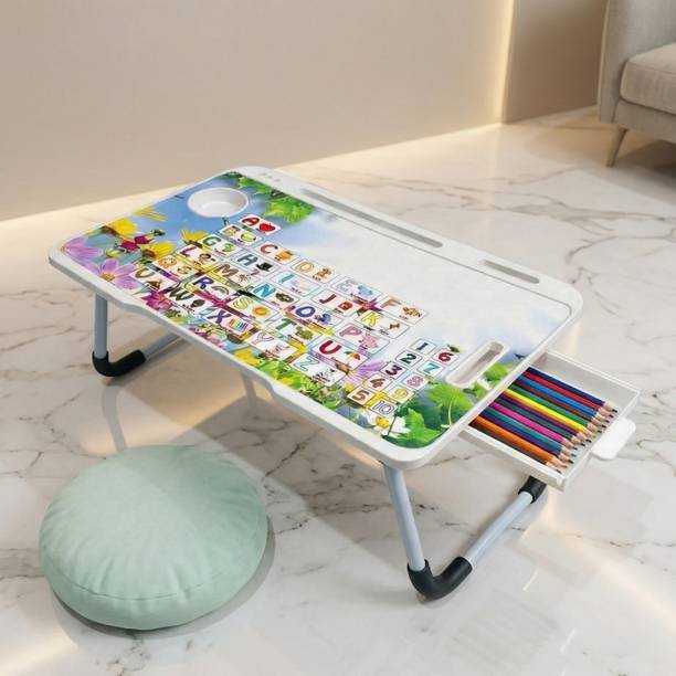WIFTY Multi Purpose Portable wood Laptop Study Table with side drawer Wood Portable Laptop Table