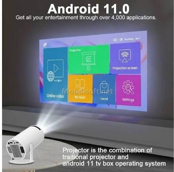 ENMORA 2100 lm LED Corded & Cordless Mobiles Portable Projector