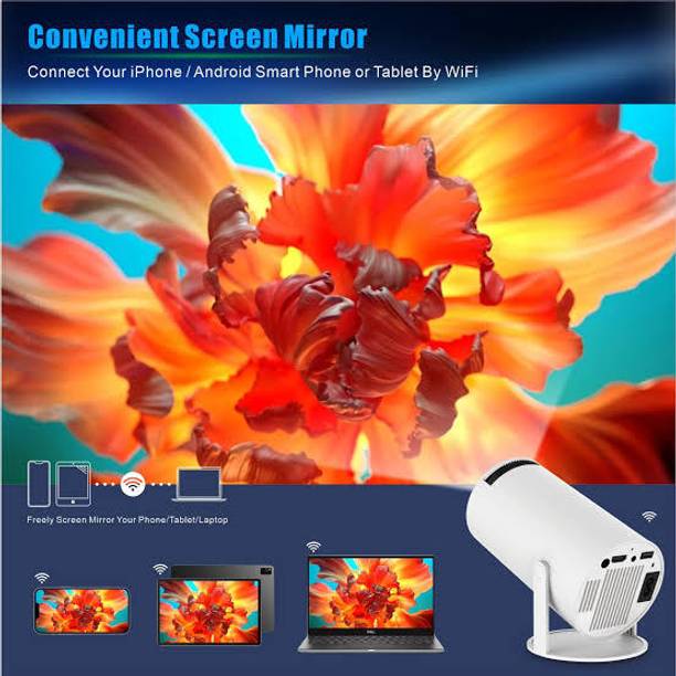 IMMUTABLE Portable Mini Projector, 4K 1080 HD Full UYDYUDE24 2100 lm LED Corded & Cordless Mobiles Portable Projector