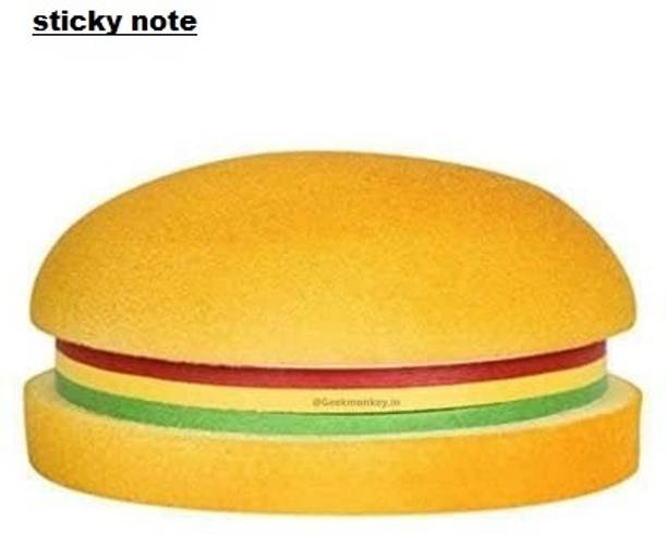 prisma collection | Burger Sticky Notes for School/Office 99 Sheets sticky note, 3 Colors