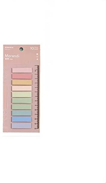 Levin Morandi Sticky Tabs, Translucent Book Tabs for Annotating Books, 200 Sheets Transparent Morandi Sticky note, 10 Colors