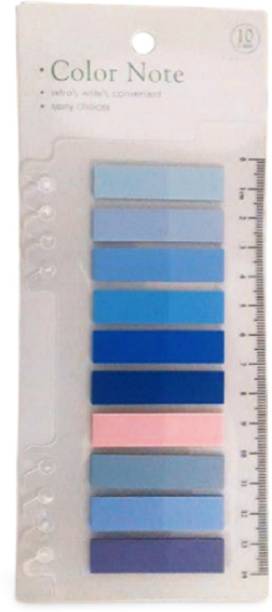 Digi Online Colorful 200 Sheets Sticky Tabs Index Tabs Sticky Notes for Indexing (Dark Blue) 200 Sheets Regular, 10 Colors