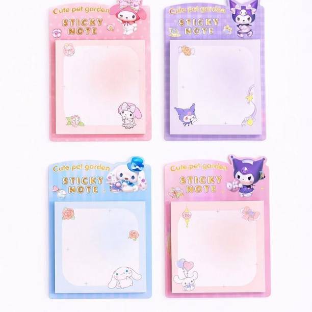 Concept Grapix Studio Concept Grapix Studio | Cartoon Sticky Note Pad 60 Sheets pop-up, 4 Colors