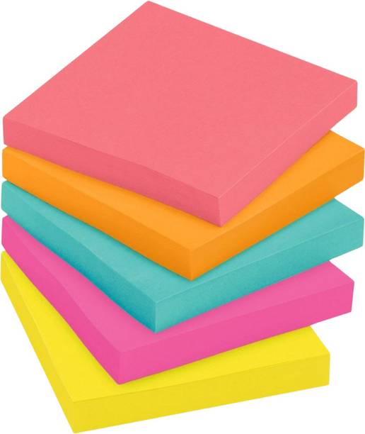 R H lifestyle NEON COLOURS 500 Sheets STICKY NOTES, 5 Colors
