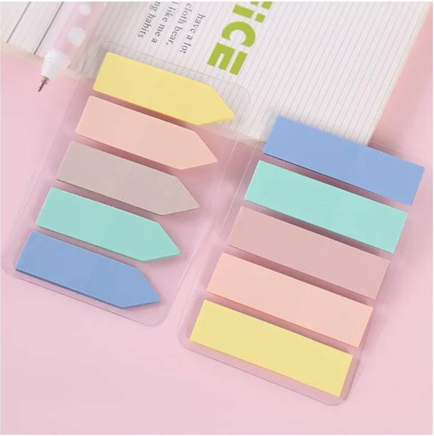 KRAFTMASTERS Multi-Colour Sticky Notes Different Sizes Memo Pads Colours Pack of 1 Set of 12 5 Sheets Sticky Notes, 5 Colors
