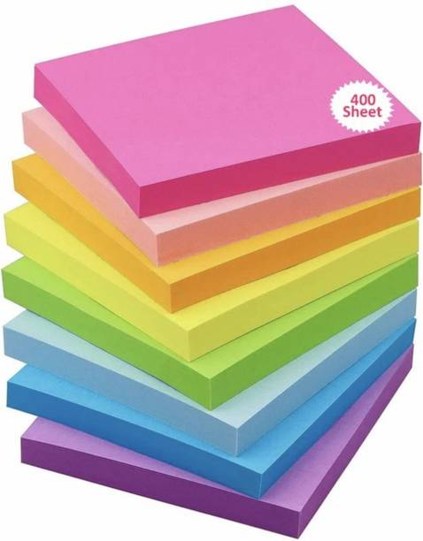 EARLYGENIUShofh Sticky Notes 400 Sheets Self Sticking Note, 5 Colors