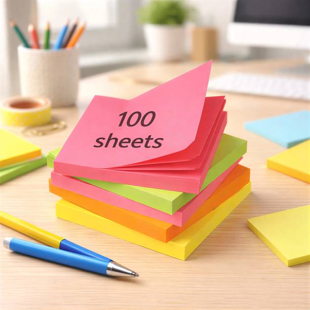 Tiny Tales 3x3 Self-Stick Notes 1 Bright Multi Colors Sticky Notes (100 Pcs) 100 Sheets 3x3 Self-Stick Notes 1 Bright Multi Colors Sticky Notes (100 Pcs), 1 Colors