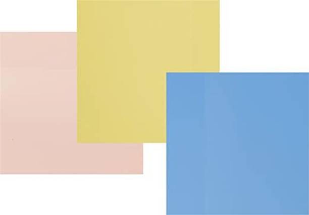Levin Transparent Sticky Notes Set 3 Packs Clear Solid Colors Waterproof Self-Adhesive 50 Sheets Transparent, 3 Colors