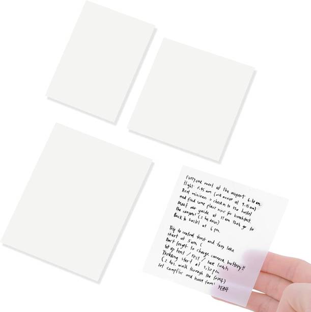 FRKB 2x3, 3x3 and 3x4 Inches - Transparent Sticky Notes 3 Pads x 50 Sheets Each 150 Sheets Transparent, 1 Colors