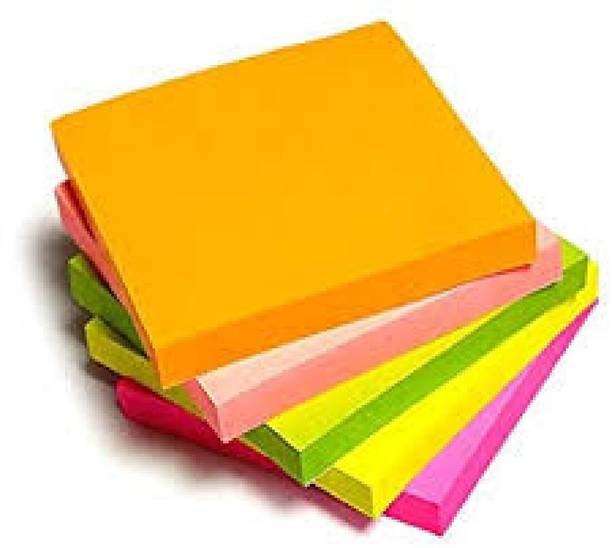 Bee Fly Fluorescent magical Sticky notes pad in green, pink , yellow, orange, skin color 400 Sheets Regular, 5 Colors