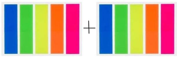 champcool Pack of 2 Pads 125 Sheet Each Pads, 5 Colours 25 Each Colour(250 Sheets) 125 Sheets pop up, 5 Colors