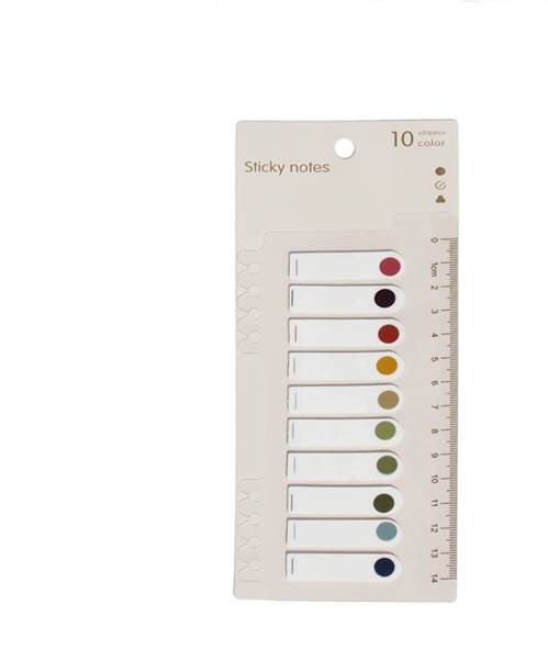 Levin Index Tabs Rule Sticky Note Marker Writable and File Flags Morandi Colored Page 200 Sheets Transparent Morandi Sticky Notes, 10 Colors