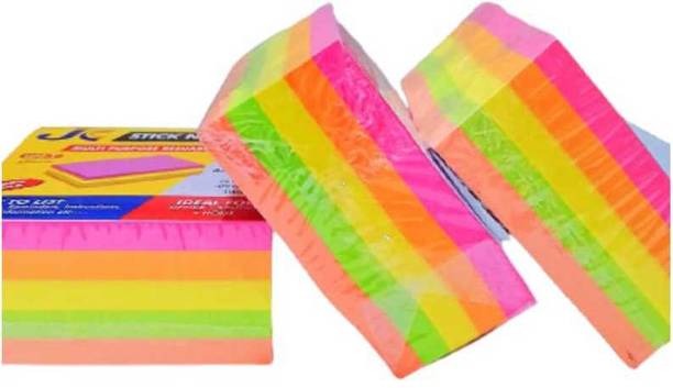 JKK Multicolor Self Adhesive memo pad sticky Notes pad 400 Sheets Regular, 5 Colors