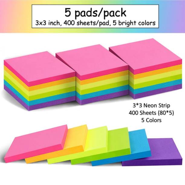 we ensign 400 Sticky Notes 400 Sheets REGULAR, 5 Colors