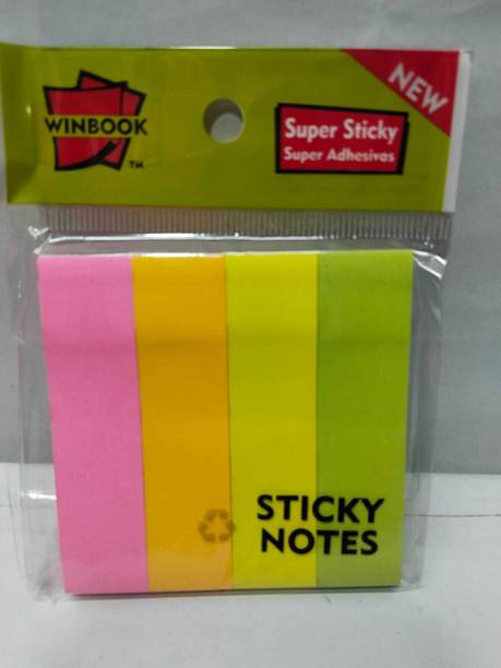 SHAW AGENCY SUPER STICKY 200 Sheets SUPER ADHESIVE, 4 Colors
