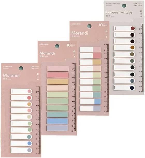 greencom Sticky Index Tabs, Morandi Page Markers, Writable Page Sticky Notes ,Ruler Page 800 Sheets Morandi Sticky Notes, 40 Colors