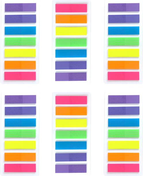 moinkerin Sticky Note 840 Sheets Self-Adhesive Sticky Tabs Index Tabs for Books, 7 Colors