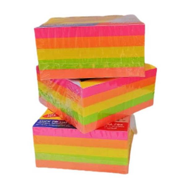 JKK Sticky Notes Pad Size 3Inchx3Inch 400 Sheets Regular, 5 Colors