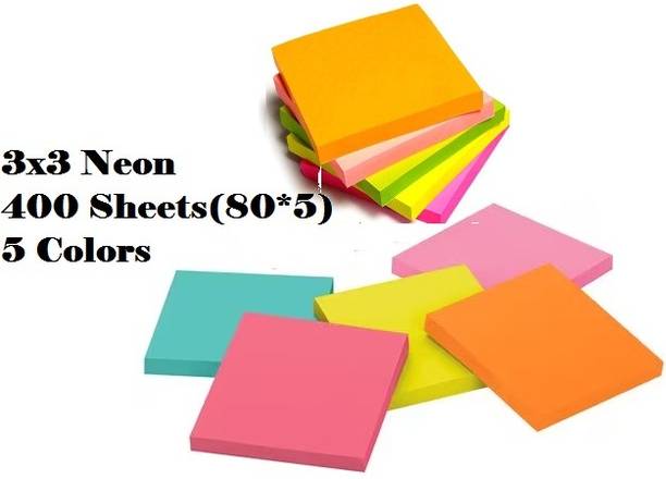 AirSoft School Supplies Paper Stickers index Posted It Sticky Note Pad Sticky Notes 400 Sheets Self Adhesive Regular Post It, 5 Colors