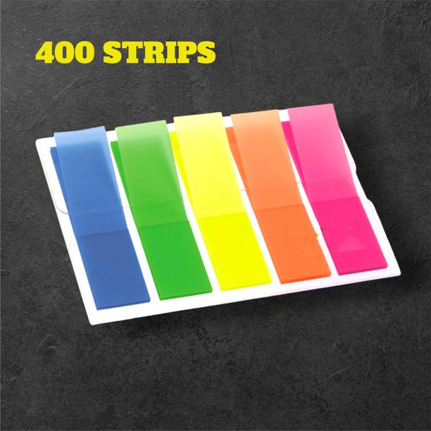 SKYGOLD ODDY 5 COLORS PAPER FLAGS POST ITS STRIPS FOR MULTIPURPOSE PACK OF 400 SHEETS 400 Sheets STRIPS, 5 Colors