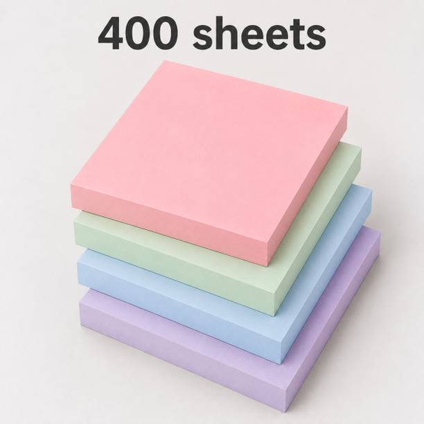 Yashway Pastel Sticky Notes / Memo Pad 100 Sheets Self Adhesive Sticky Notes, 4 Colors