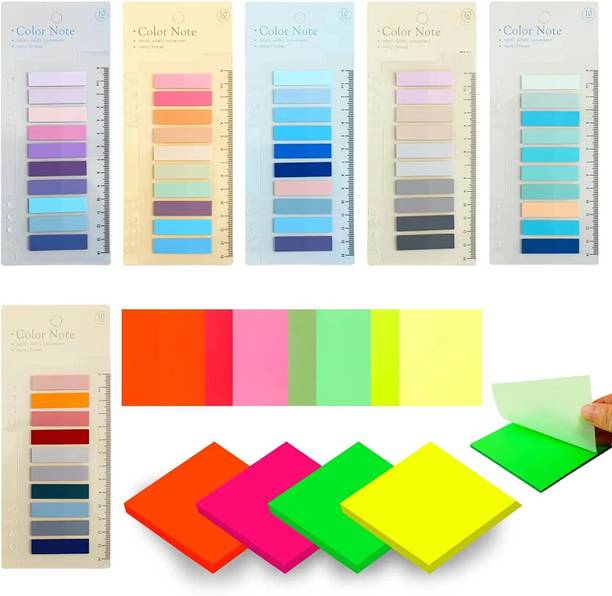 Levin Sticky Tabs Morandi Page Markers with Pastel Colored Sticky Notes 3x3 for Books 1400 Sheets Transparent Morandi Sticky Notes, 64 Colors