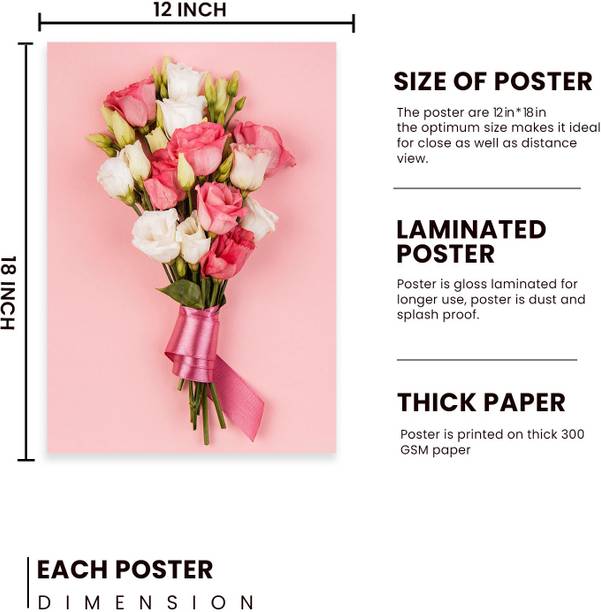 Fantastic Flower Print Portrait Wall Poster Art Print for Office , Home, Reading Room Décor (18x12)Inch Glossy Paper Print (18inch X 12inch) Paper Print