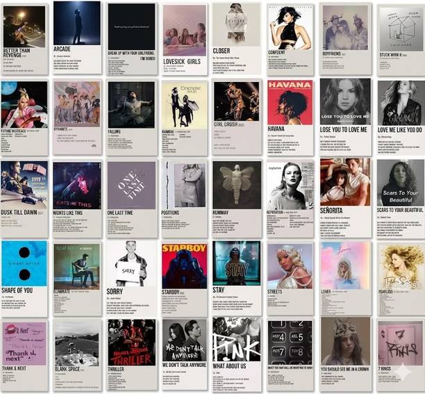 Music Lovers Aesthetic Wall Poster Kit Photographic Paper