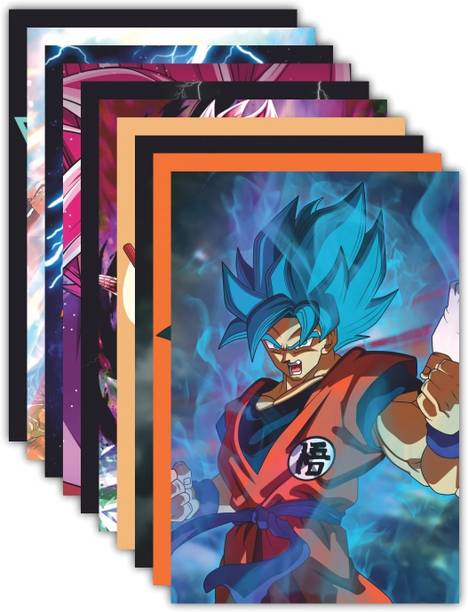Anime poster Set of 10 Mix Anime Wall Posters for Room Size A4 Photographic Paper