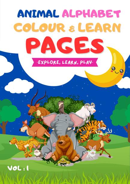 Alphabet Draw and Learn Coloring Activity Sheets for Kids | A to Z Tracing, Drawing & Colouring Fun | Age 2-5 Paper Print