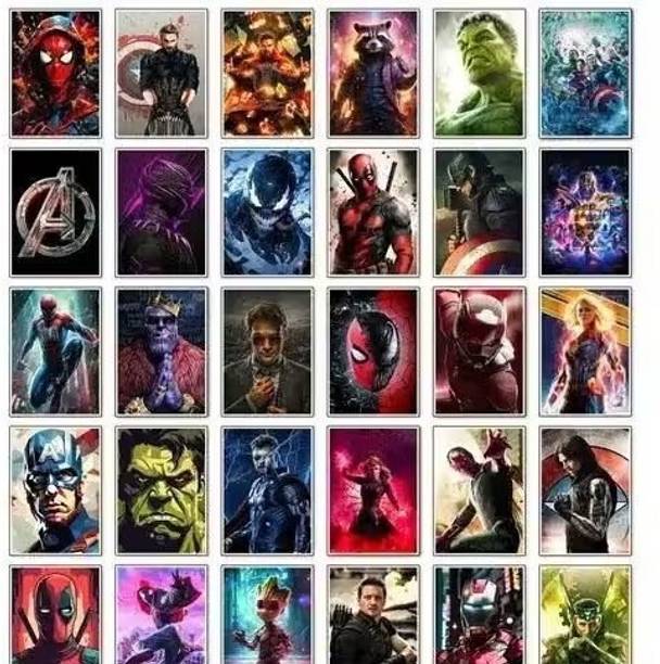 Avenger's- Posters |Marvel's Superheros |Set of 32 posters Photographic Paper