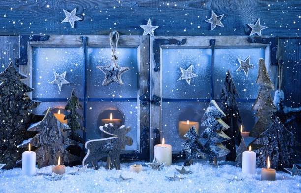 window with star Sticker Poster|Christmas poster|Christmas decoration| Paper Print