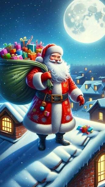 Chrismas_wall_poster_HD_design_For_decoration_HD00217 Paper Print