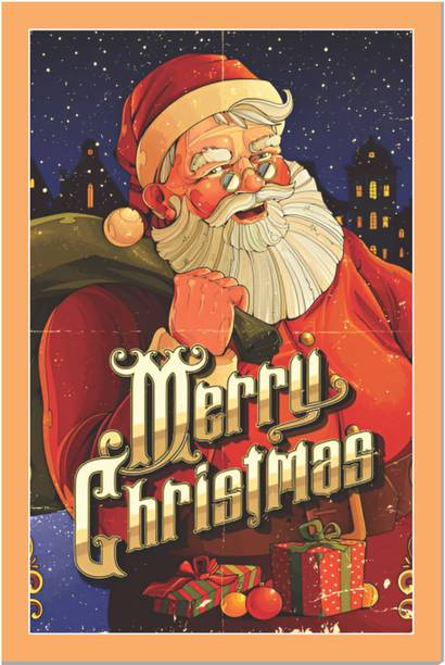 Christmas Wall Poster, Merry Christmas Poster for Wall Décor Fine Art Print