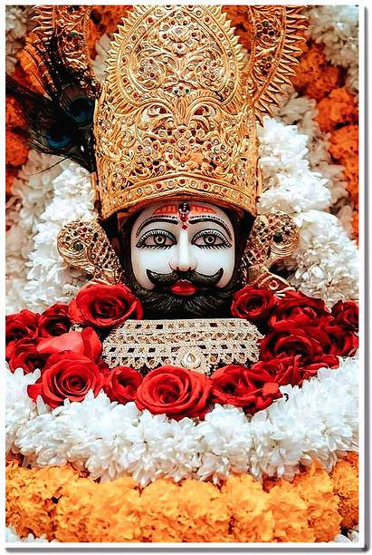Khatu Shyam Ji Poster | Khatu Shyam Ji | 350GSM | Size 12 X 18 inch Paper Print