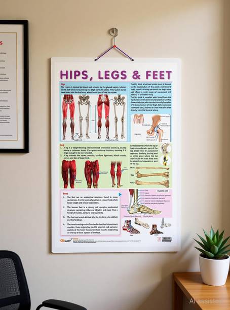 HIPS, LEGS AND FEET CHART | Understanding Lower Extremity Structure: Informative Charts Paper Print