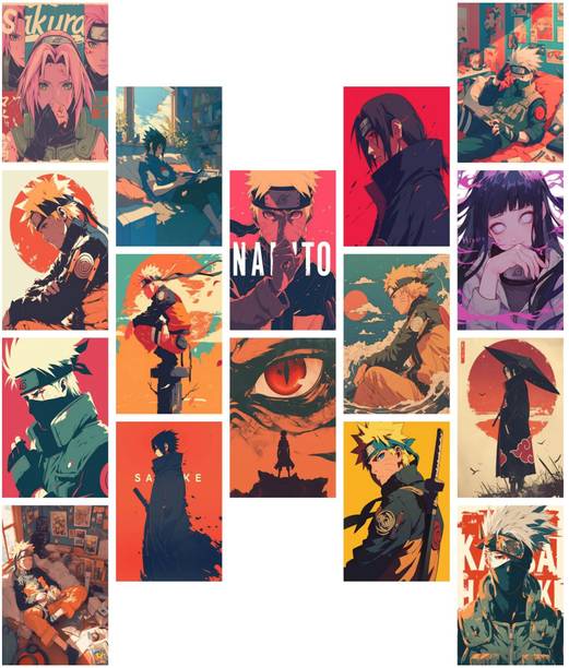 Pack of 16 Naruto Aesthetic Wall Collage Kit Wall Decor -SMALL A6 Paper Print