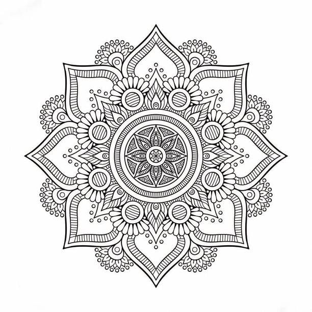 Rangoli Floor Self Adhesive Decorative Sticker || (45.72 cm X 45.72 cm) cut5603 Fine Art Print